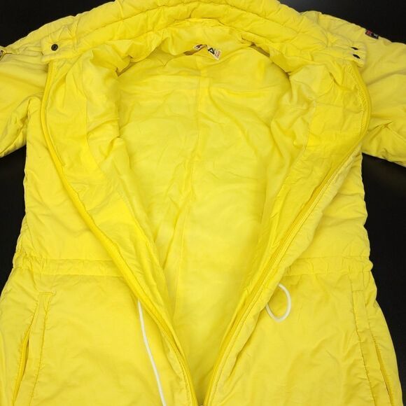 Vintage FILA 80s 90s Bright Yellow Snow Winter Ski Jumpsuit 42 Gorpcore Coverall - Picture 14 of 14